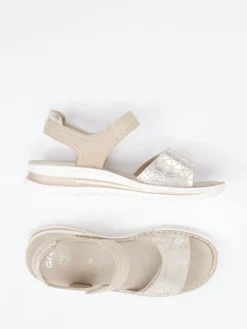 Damen Ara – Komfortsandale aus Metallicleder