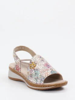 – Komfortsandalen aus geprägtem Leder color*Ara Hot