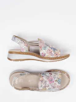 – Komfortsandalen aus geprägtem Leder color*Ara Hot