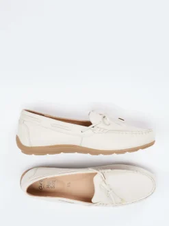 Damen Ara – Loafer aus Hirschleder cremeweiß