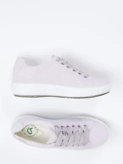 Damen Ara – Low-Top Sneaker aus Veloursleder Flieder