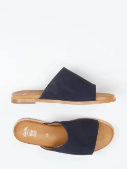 Damen Ara – Pantolette aus Veloursleder Dunkel