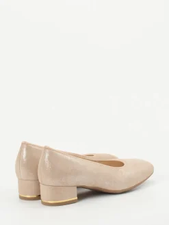 Damen Ara – Pumps aus Metallicleder in gold