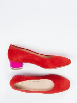 Damen Ara – Pumps aus Veloursleder in Signal