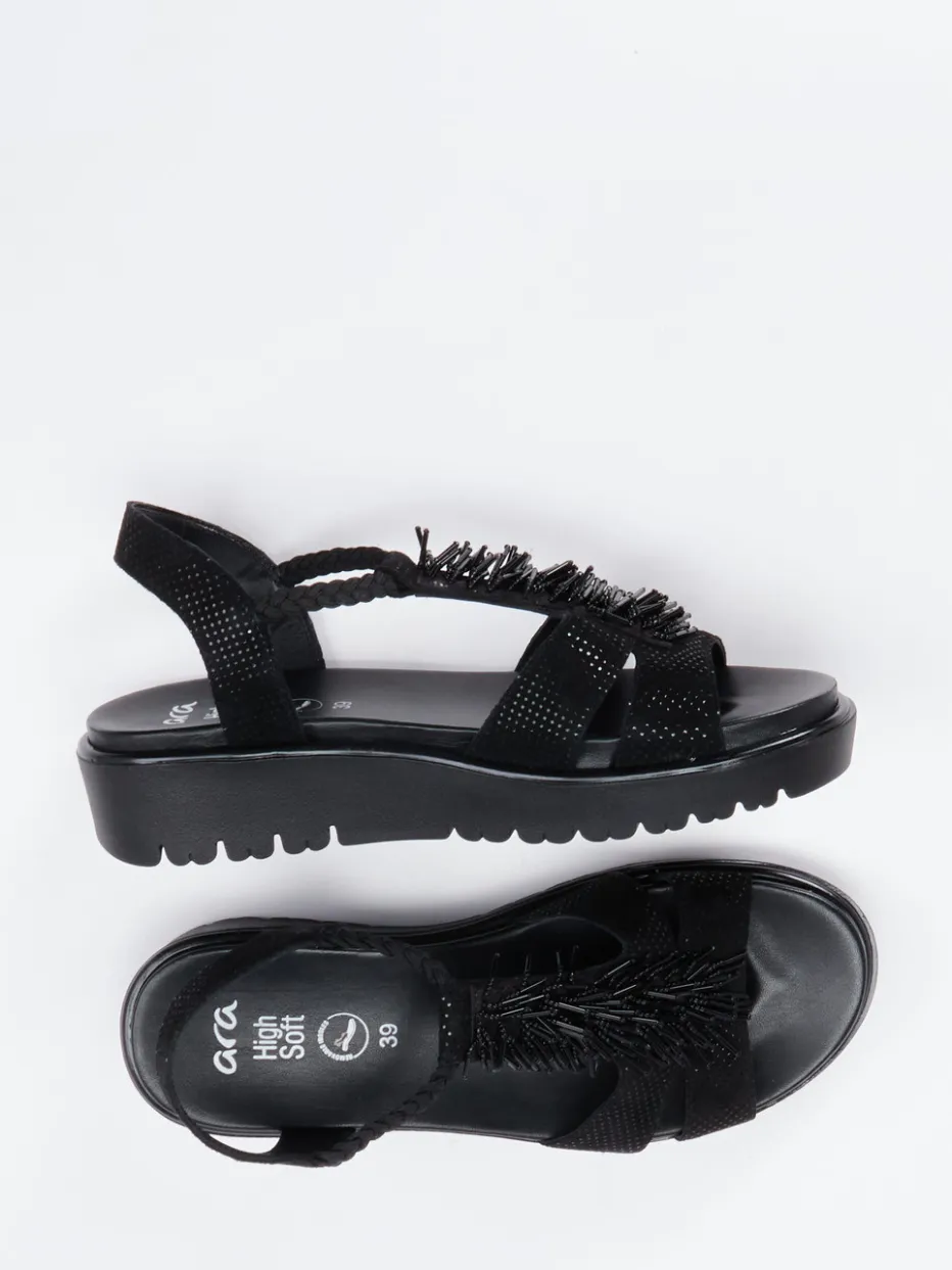 Damen Ara – Sandalette aus geprägtem Leder