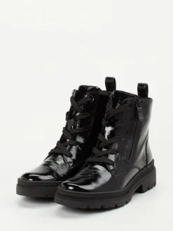 Damen Ara – Schnürstiefelette aus Lackleder