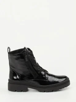 Damen Ara – Schnürstiefelette aus Lackleder