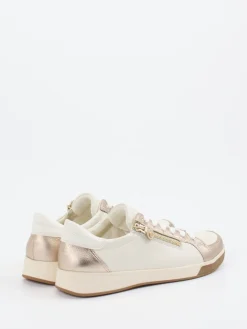 Damen Ara – Sneaker aus Kalbleder in Cremeweiß