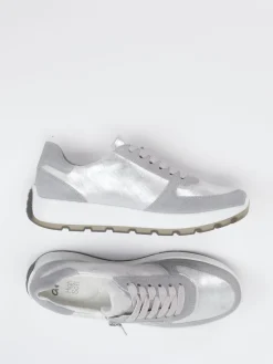 Damen Ara – Sneaker aus Veloursleder Hell