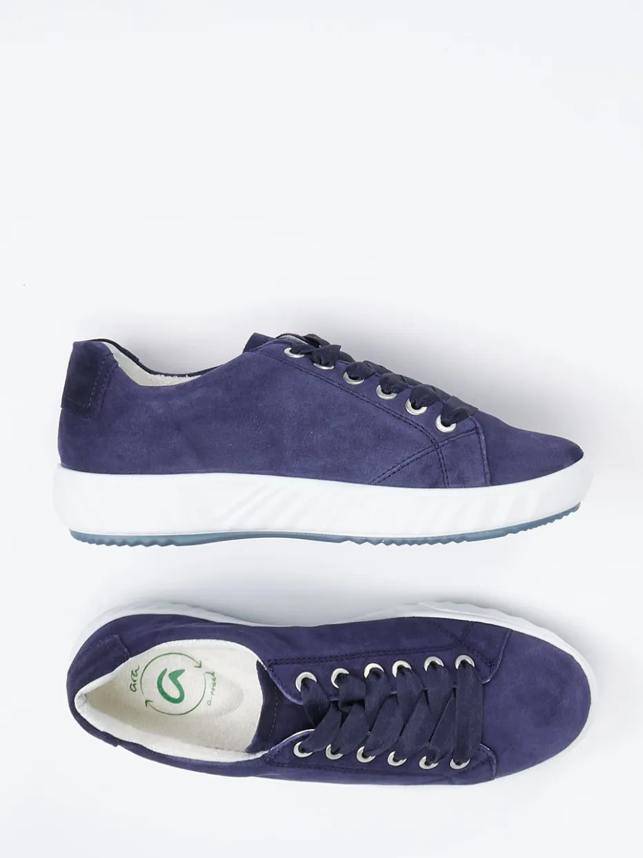 Damen Ara – Sneaker aus Veloursleder Dunkel