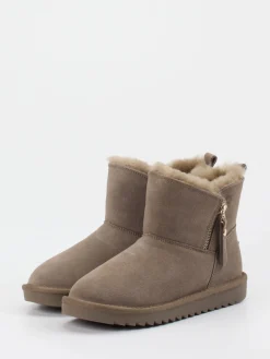 – Stiefeletten aus Veloursleder in Taupe*Ara Online
