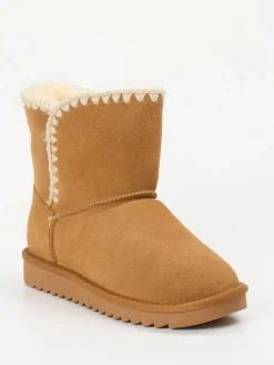 Damen Ara – Winter-Boots aus Veloursleder camel