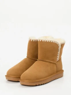 Damen Ara – Winter-Boots aus Veloursleder camel