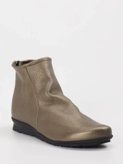 Damen Arche – Ankle Boots aus Metallicleder bronze