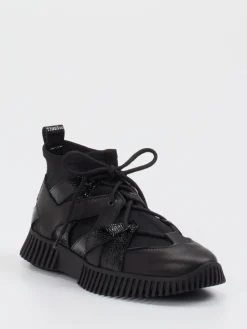 Damen Arche – High-Top Sneaker aus Kalb- und Lackleder