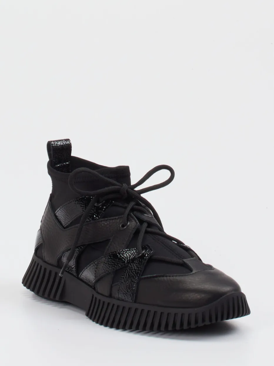 Damen Arche – High-Top Sneaker aus Kalb- und Lackleder