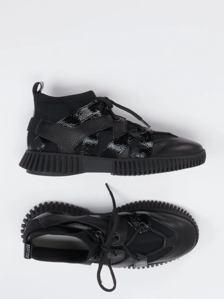 Damen Arche – High-Top Sneaker aus Kalb- und Lackleder