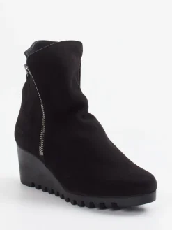 Damen Arche – Keilabsatz-Stiefelette aus Nubukleder