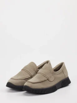 Damen Arche – Loafer aus Veloursleder in grau