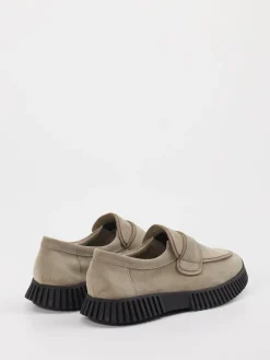 Damen Arche – Loafer aus Veloursleder in grau