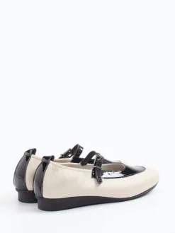 Damen Arche – Mary Jane Ballerinas aus Nubukleder creme