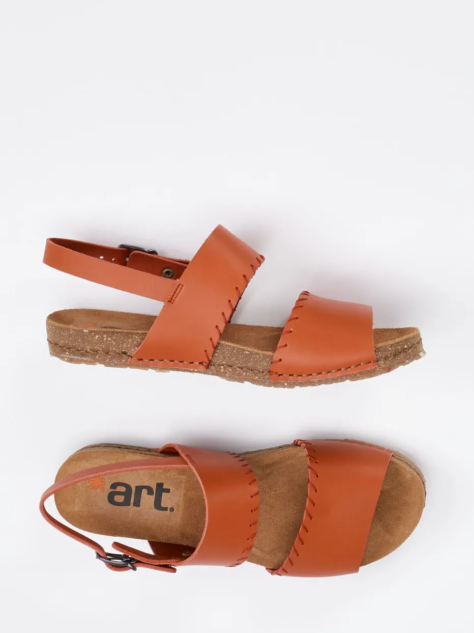 Damen Art – Komfortsandale aus Kalbleder in Terrakotta