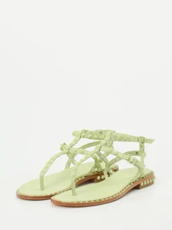 Damen ASH – Zehentrenner-Sandale aus Kalbleder Pastell