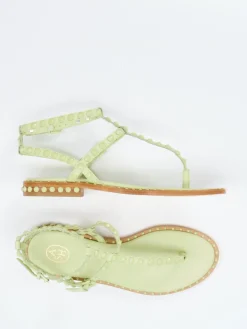 Damen ASH – Zehentrenner-Sandale aus Kalbleder Pastell