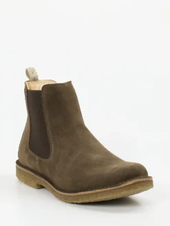 Herren Astorflex – Chelsea Boots aus Veloursleder oliv