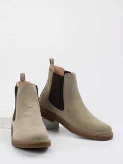 Herren Astorflex – Chelsea Boots aus Veloursleder beigegrau