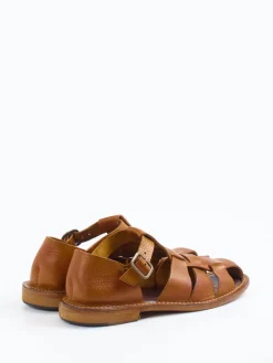 Herren Astorflex – Fischersandalen aus Kalbleder cognac