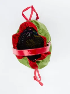 – Beuteltasche aus Textil und Leder gras*AU 79 Hot