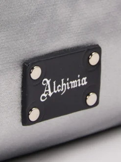 – Shopper Bag aus Leinen-Kunstleder Silber*AU 79