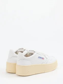 Damen Autry – Platform-Sneaker aus Leder -beige