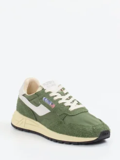 Damen Autry – Retro-Sneaker aus Veloursleder und Nylon oliv