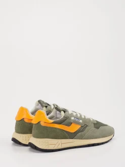 Herren Autry – Retro-Sneaker aus Veloursleder und Mesh oliv