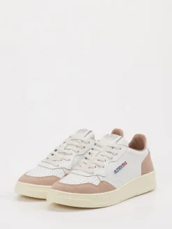 Damen Autry – Sneaker aus Leder-Mix in Offwhite