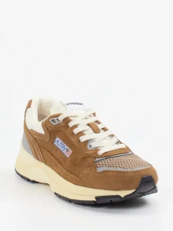 Damen Autry – Sneaker aus Veloursleder und Mesh cognac