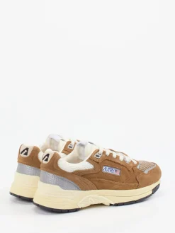 Damen Autry – Sneaker aus Veloursleder und Mesh cognac