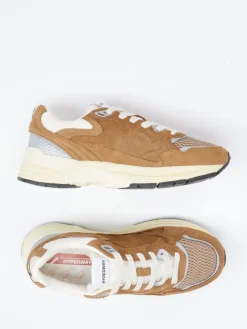 Damen Autry – Sneaker aus Veloursleder und Mesh cognac