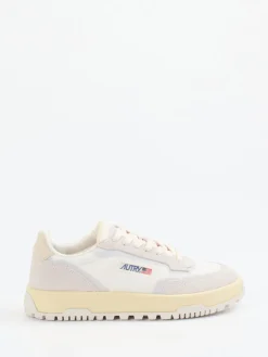 Damen Autry – Sneaker aus Veloursleder und Mesh Beige