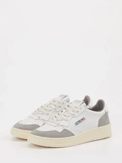 Damen Autry – Sneaker aus Velour/Leder in Offwhite