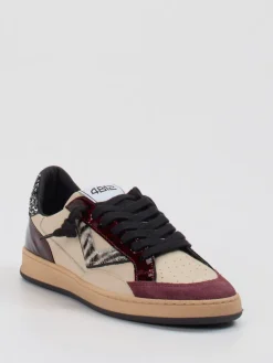 – Sneaker aus Velour- und Glattleder*4B12 Outlet