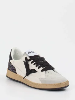 Damen 4B12 – Sneaker aus Velour/Leder mit Glitzerdetail