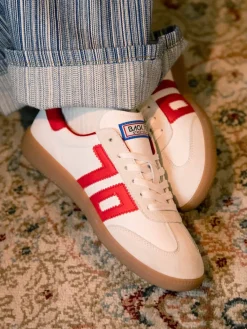 – Retro-Sneaker aus Leder in Offwhite*Back 70 Online