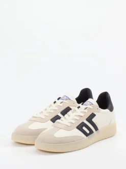 Herren Back 70 – Retro-Sneaker aus Leder und Textil creme