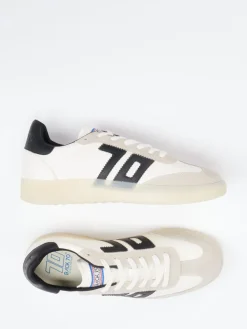 Herren Back 70 – Retro-Sneaker aus Leder und Textil creme