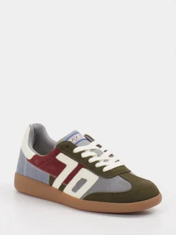 – Retro-Sneaker aus Leder in Olivgrün*Back 70 Sale