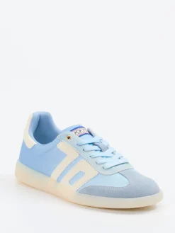 Damen Back 70 – Retro-Sneaker aus Nylon und Wildleder hell