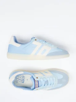 Damen Back 70 – Retro-Sneaker aus Nylon und Wildleder hell